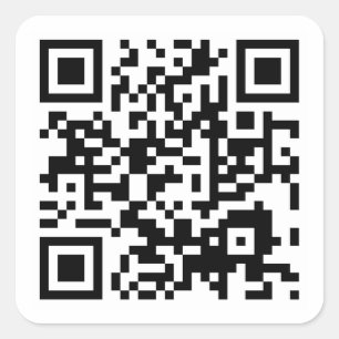 customisable QR code Square Sticker
