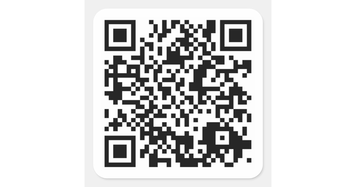 Qr Code Square Sticker Designs customisable QR code Square Sticker | Zazzle