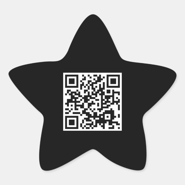 customisable QR code star Star Sticker (Front)