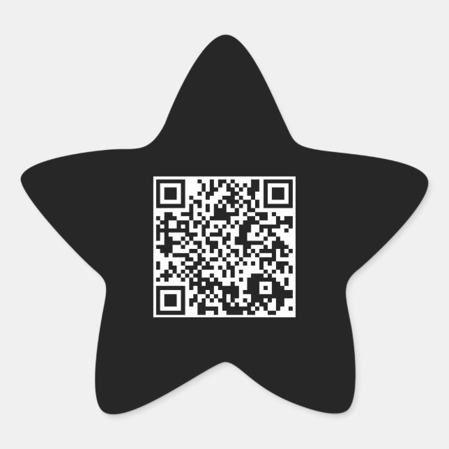 customisable QR code star Sticker (Front)