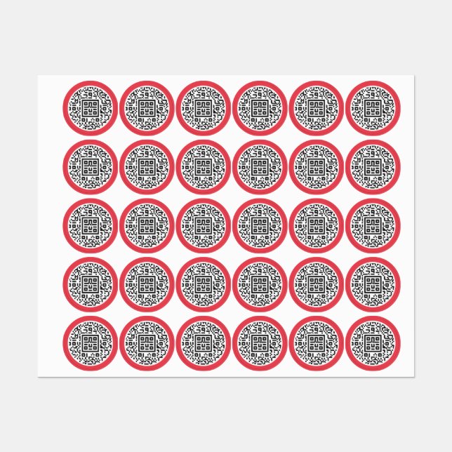 Customisable QR Code Stickers for Traders" (Sheet)