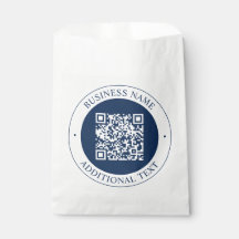 Customisable QR code & Text | Dark Navy Blue
