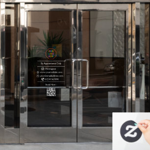 Customisable QR Code Vinyl / By Appointment Busine Window Cling