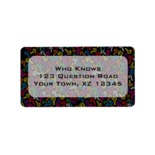 Customisable Question Marks Label