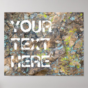 Customisable Quote on Rock Poster