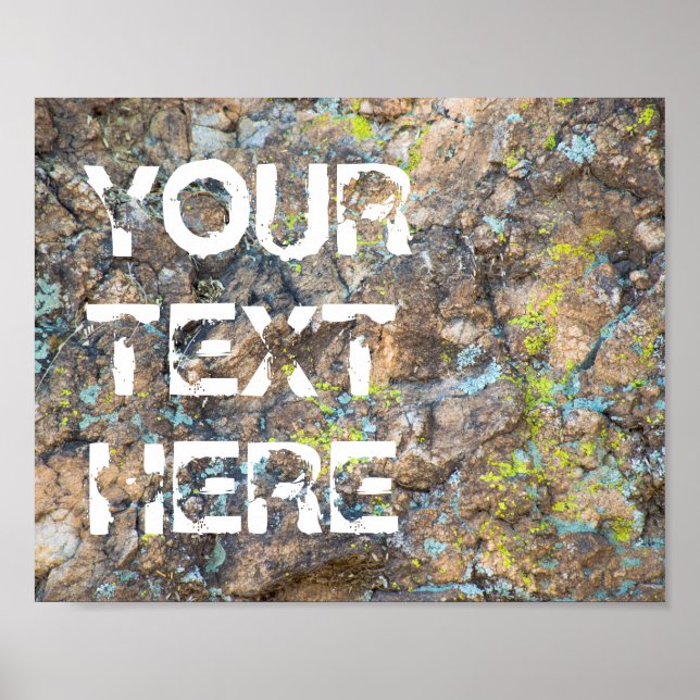 Customisable Quote on Rock | Poster (Front)