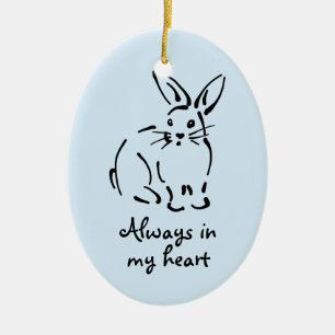Customisable Rabbit Memorial Ornament