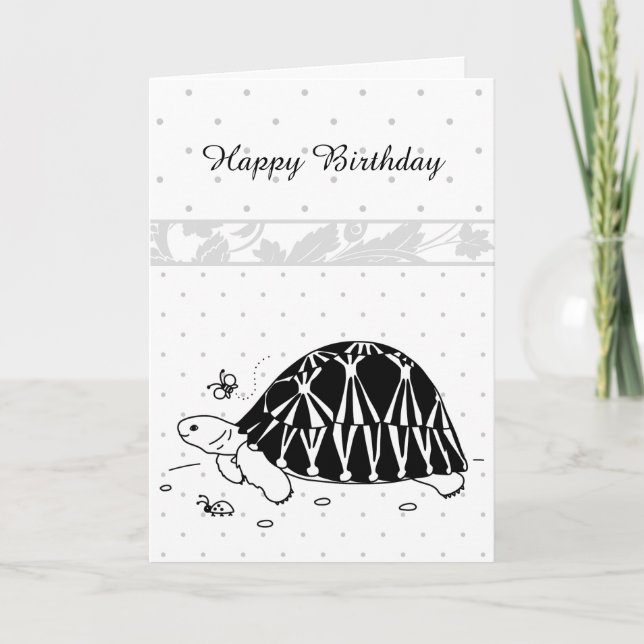 Customisable Radiated Tortoise Card (Front)
