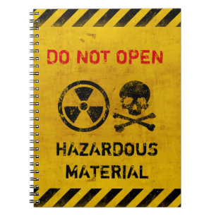 Customisable Radiation Area Warning Notebook