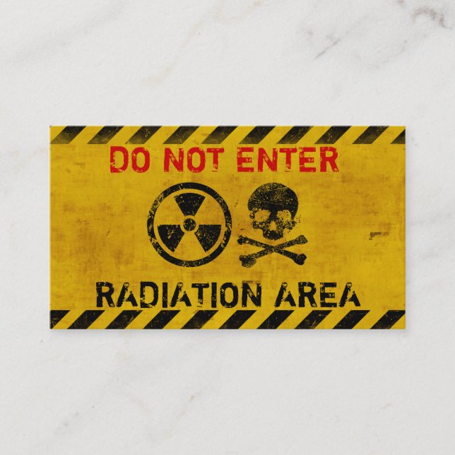 Customisable Radiation Hazard Sign Business Card (Front)