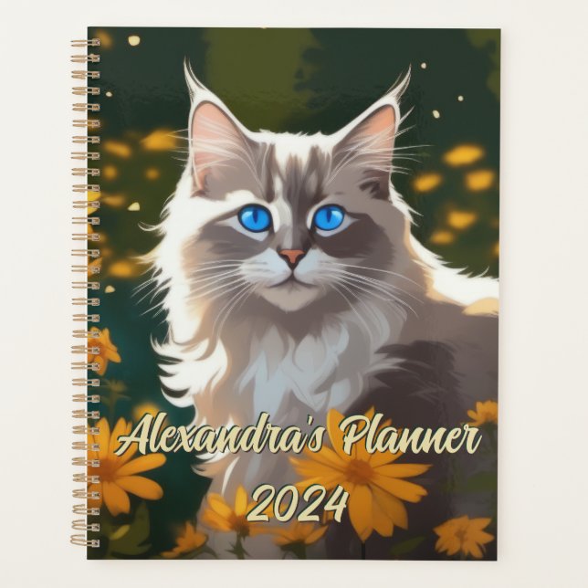 Customisable Ragdoll Cat Planner (Front)