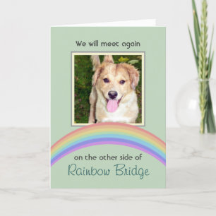 Customisable Rainbow Bridge Pet Memorial Card