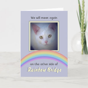 Customisable Rainbow Bridge Pet Memorial Card