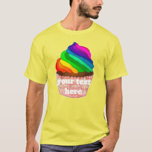 Customisable Rainbow Cupcake Pride Design T-Shirt