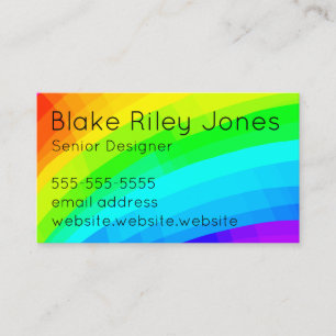 Customisable Rainbow Design Business Card