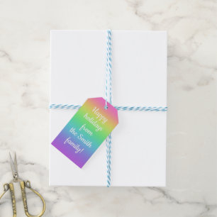 Customisable Rainbow Gradient Gift Tags