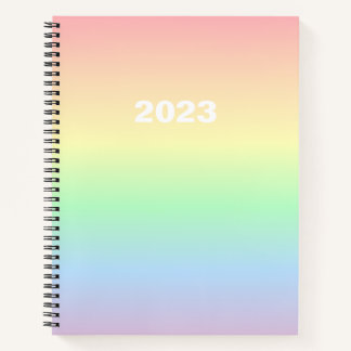 Customisable Rainbow with Pastel Colours Notebook