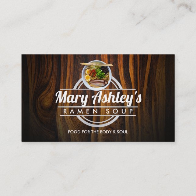 Customisable Ramen Soup business cards (Front)