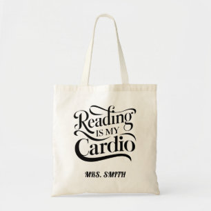 Customisable Reading Is My Cardio Teacher Gift Tote Bag
