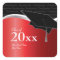 Customisable Red and Black Graduation Sticker