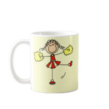 Customisable Red and Gold Cheerleader Mug