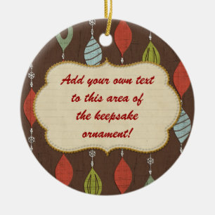 Customisable Red Bird Keepsake Ornament