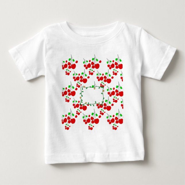 Customisable red cherry pattern accessories LeahG Baby T-Shirt (Front)