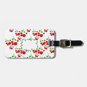 Customisable red cherry pattern accessories LeahG Luggage Tag