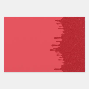Customisable Red Drip Wrapping Sheet