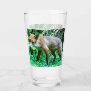 Customisable Red Fox Cub Glass Wildlife Nature