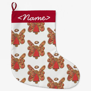 Customisable Red Guardian Angel Stocking
