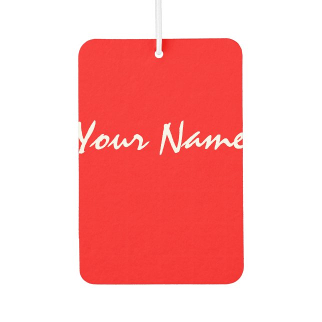 Customisable Red Heart Car Air Freshener (Front)