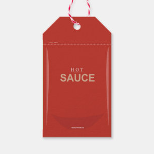 Customisable Red Hot Sauce Packet Gift Tag
