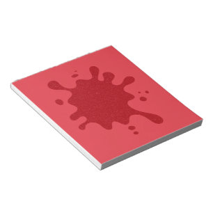 Customisable Red Ink Splash Notepad