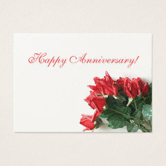 Customisable Red Rose Floral Anniversary Gift Tags