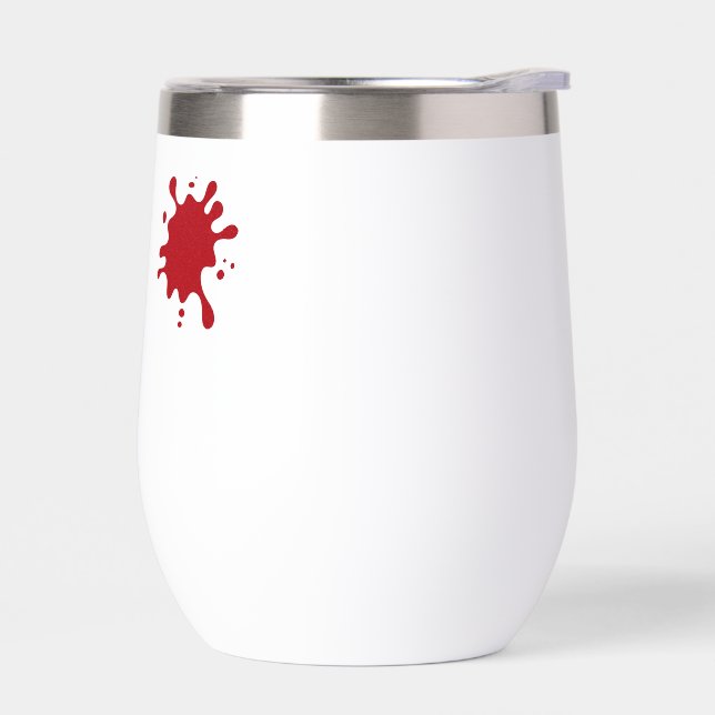 Customisable Red Splash Wine Tumbler (Left)