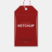 Customisable Red Tomato Ketchup Gift Tag