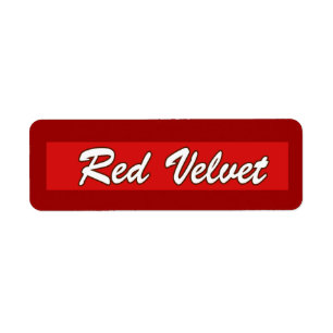Customisable Red Velvet Bakery Labels