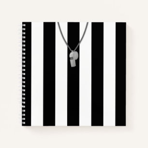 Customisable Referee Stripey Jersey Notebook