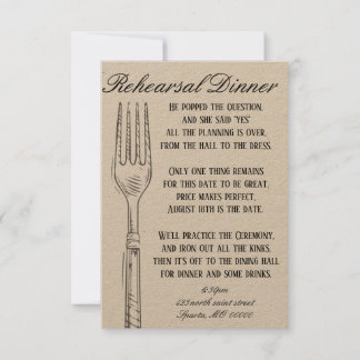 Customisable Rehearsal Dinner Card