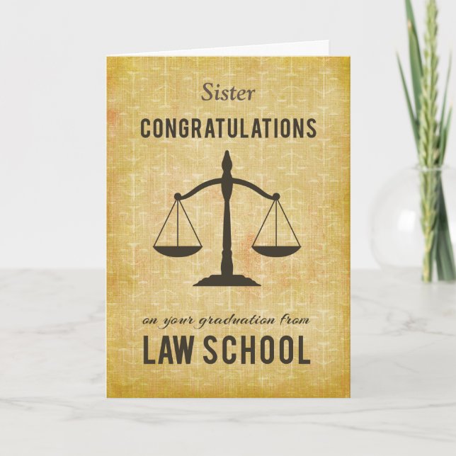 Customisable Relationship, Law School Graduation C Card (Front)