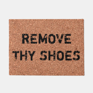 Customisable "Remove Thy Shoes" Fun Cool Unique Doormat