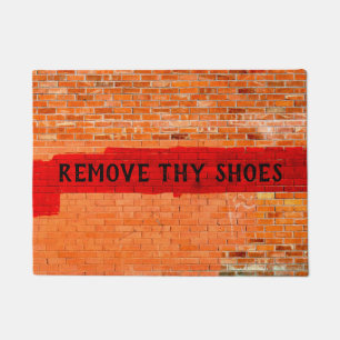 Customisable "Remove Thy Shoes" Fun Cool Unique Doormat