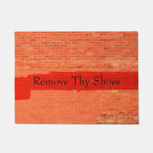 Customisable "Remove Thy Shoes" Fun Cool Unique Doormat