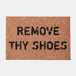 Customisable "Remove Thy Shoes" Fun Cool Unique Doormat