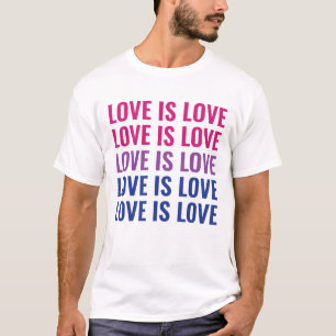 Customisable Repeating Text LGBTQ Bisexual Pride T-Shirt