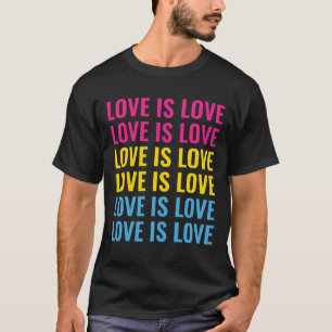 Customisable Repeating Text LGBTQ Pansexual Pride T-Shirt