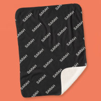 Customisable Repeating Text Modern Black & White