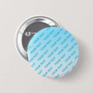 Customisable Repeating Text Modern White & Black 6 Cm Round Badge