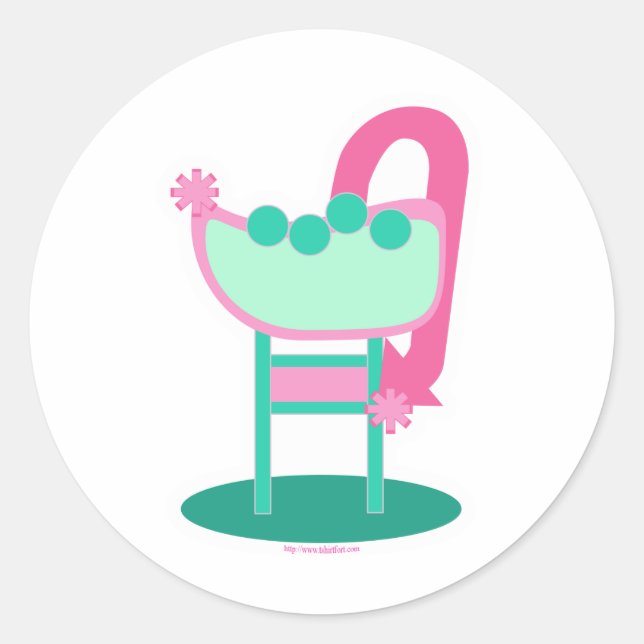 Customisable Retro 50's Sign Classic Round Sticker (Front)